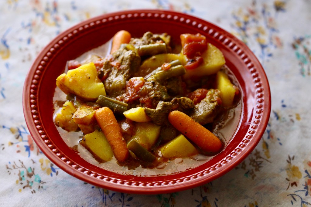 Beef stew in a bowl