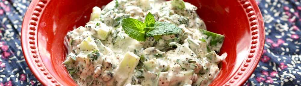 Yogurt salad in a bowl