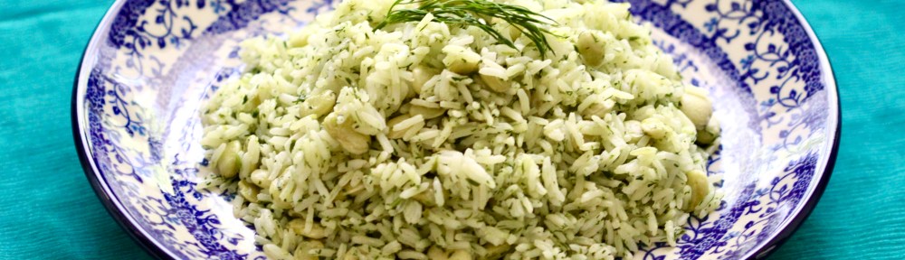 Lima bean and dill rice pilaf