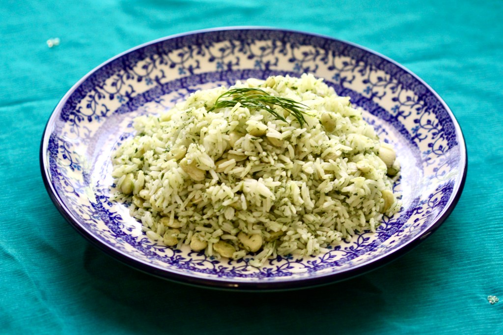 Lima bean and dill rice pilaf