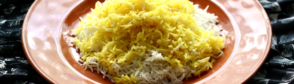 A plate of saffron rice