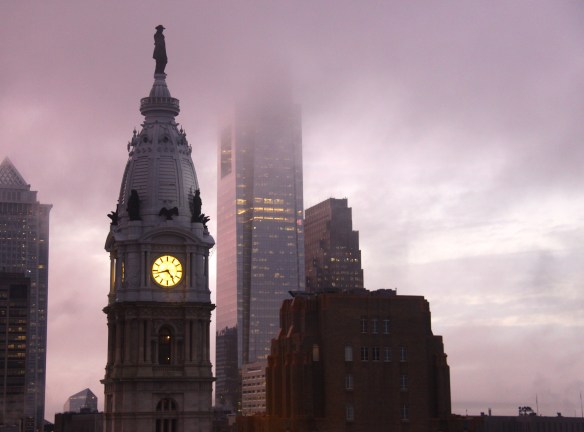 William Tell stands atop the Philadelphia City Hall.