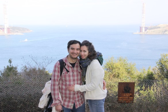 We are posing in front of the mouth of the Black Sea. If you look super hard and use your imagination, you can even spot Sergey's hometown of Chisinau (Kishinev)!