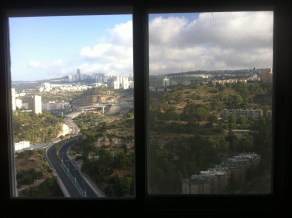 The view from my room on the thirteenth floor. Good thing I don't have triskaidekaphobia.