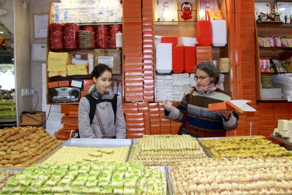 Light moments had to include a trip to the big baklava mountain, where the nutty pastry naturally accumulates in waist-high drifts.