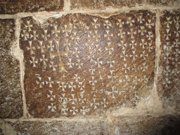 Crusader "signatures" in the Church of the Holy Sepulchre