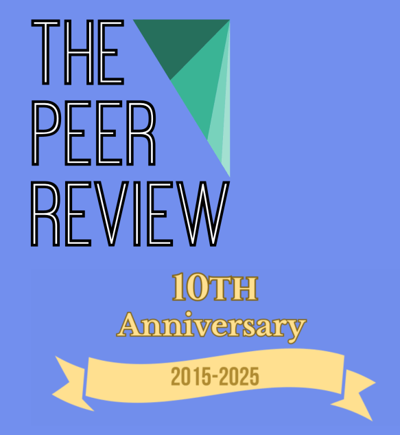 Logo saying the Peer Review, 10th anniversary, 2015 to 2025.